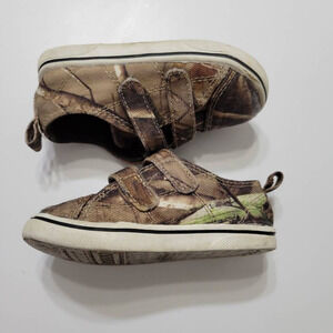 Realtree Boys Athletic Sneaker Shoes Green‎ Brown Camouflage Adjustable Strap 5
